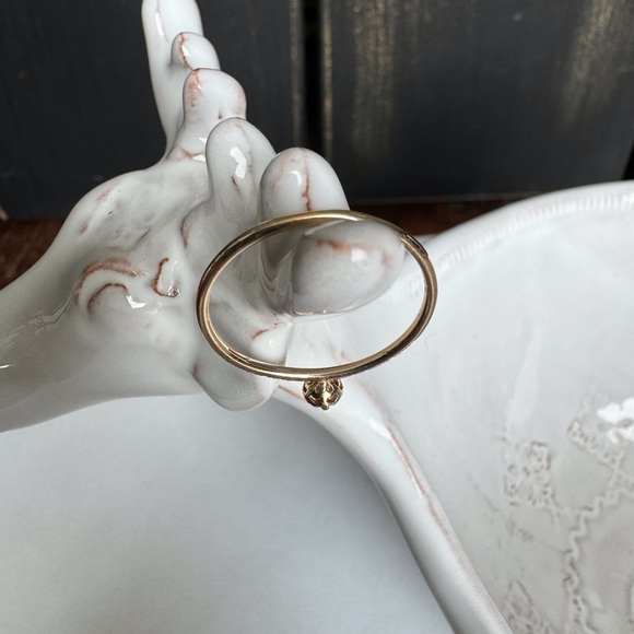 14KYG Solitaire Pave’ Diamond Ring - Picture 5 of 7